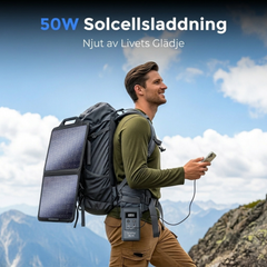 SolarPlay Q100 – Ultralätt och flyggodkänd bärbar powerstation för resor och backup