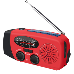 Nödradio 2000 mAh – AM/FM, Solcell & Powerbank