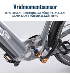 OneSport OT05 Pro – Premium-elcykel med extrem räckvidd och naturlig körkänsla BlåGrå