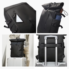 Rolltop – Vattentät laptopryggsäck med USB för pendling och resor