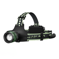 Extremt kraftfull pannlampa med 10 000 lumen + powerbank