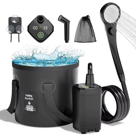 Campingdusch med Uppladdningsbar Vattenpump - 6000mAh