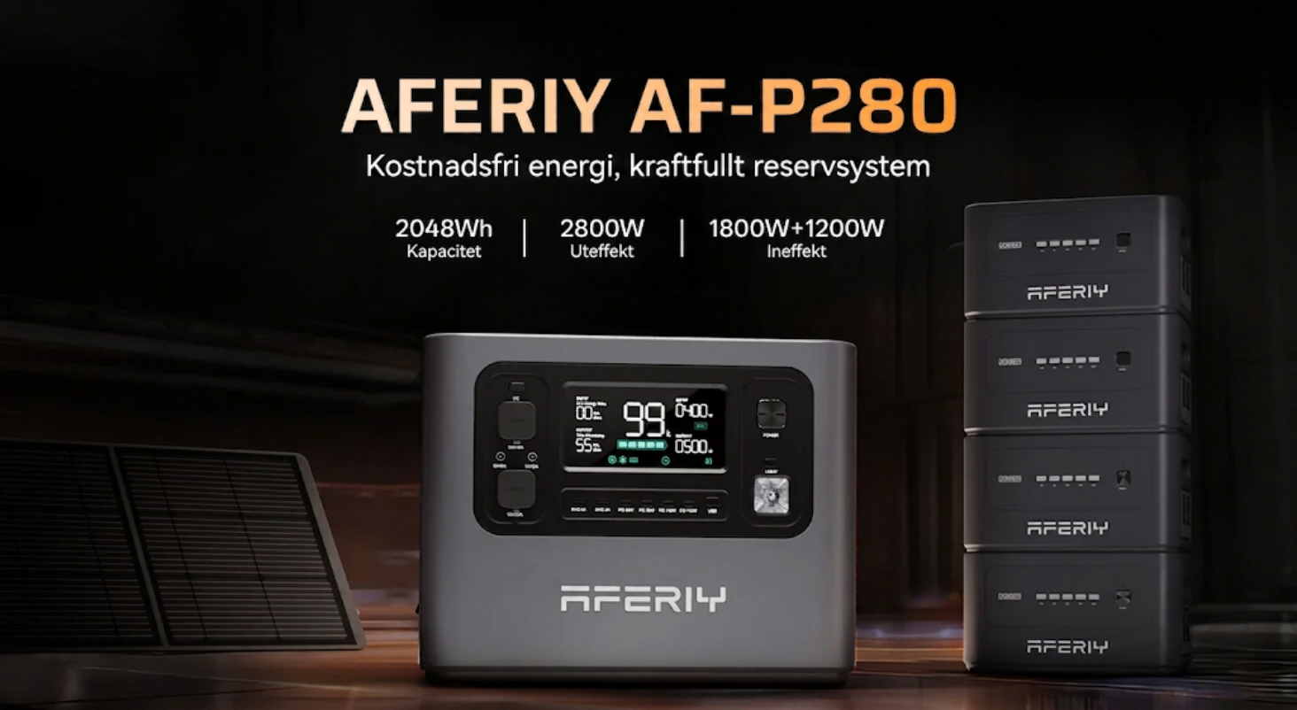 AFERIY Pro P280 – Modulär och supersnabb powerstation med enormt expanderbar kapacitet. 2800W