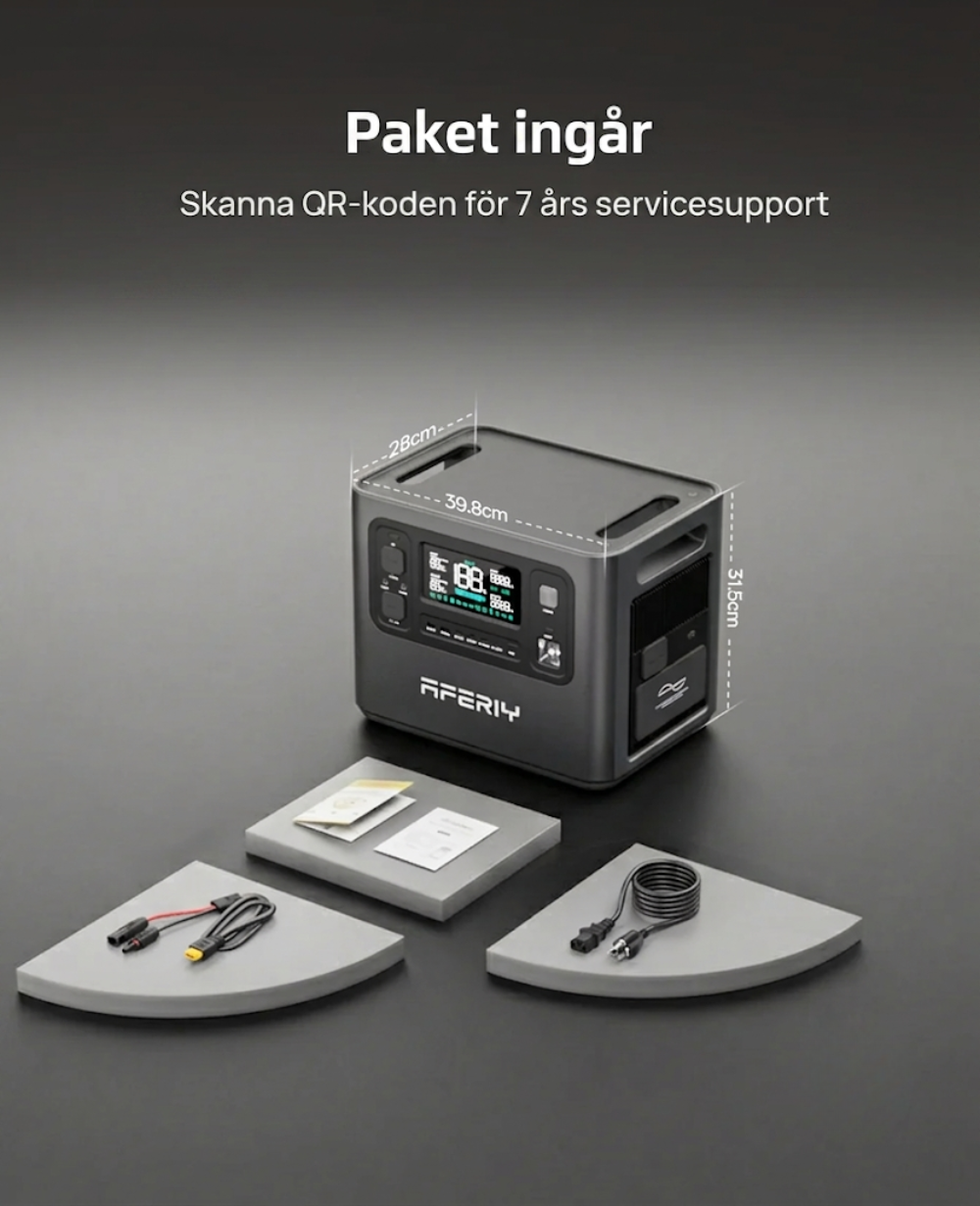 AFERIY Pro P280 – Modulär och supersnabb powerstation med enormt expanderbar kapacitet. 2800W