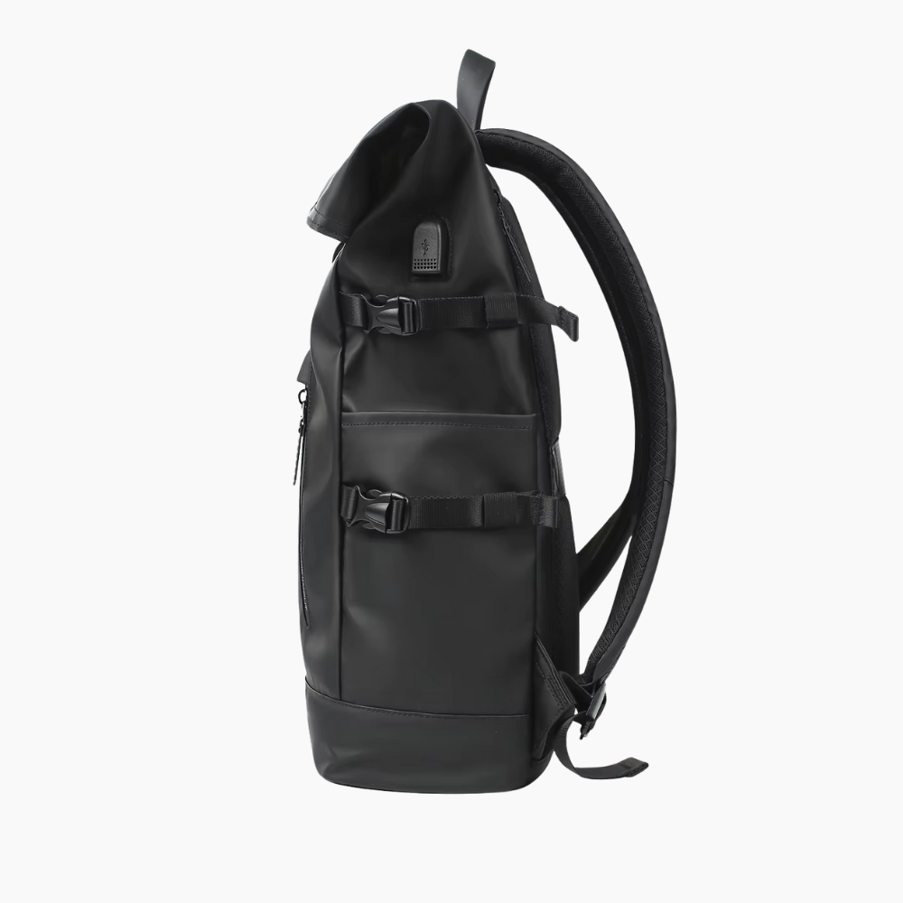 Rolltop – Vattentät laptopryggsäck med USB för pendling och resor