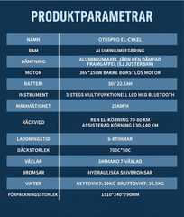 OneSport OT05 Pro – Premium-elcykel med extrem räckvidd och naturlig körkänsla BlåGrå