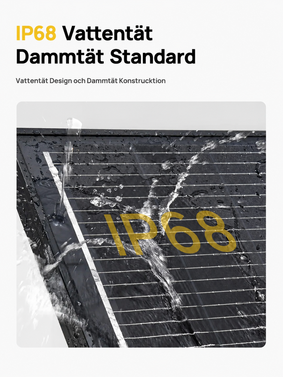 AFERIY AF-SG120 – Fast och robust 120W solpanel med IP68-klassning för extrema väderförhållanden.