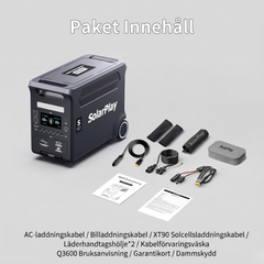 SolarPlay Q3600 – Ultrakraftfull powerstation med hjul för helhus-backup, husbilar och tunga maskiner.