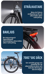 OneSport OT05 Pro – Premium-elcykel med extrem räckvidd och naturlig körkänsla BlåGrå
