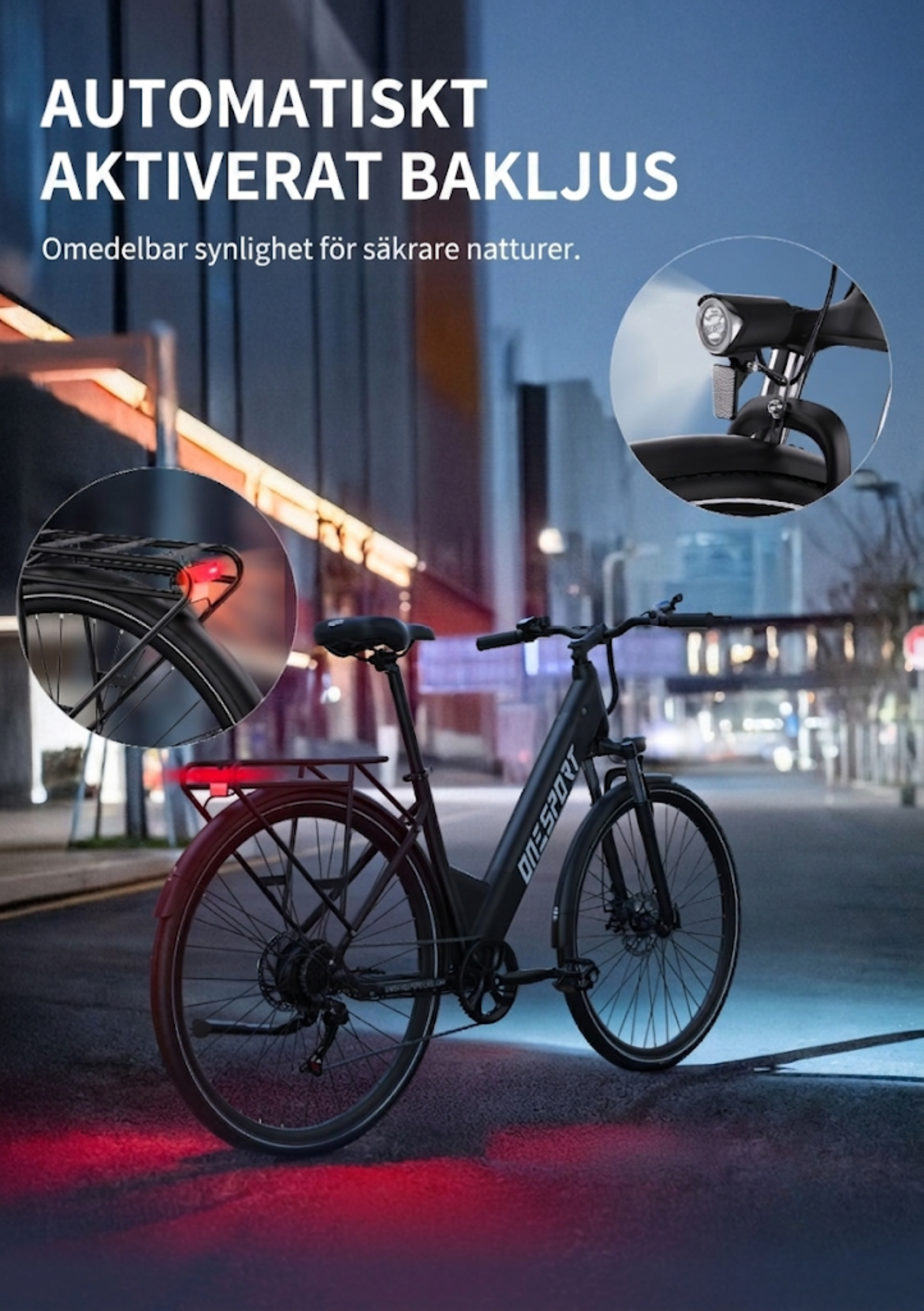 OneSport OT12 – Stilren och prisvärd elcykel för smidig stadspendling och grusvägar