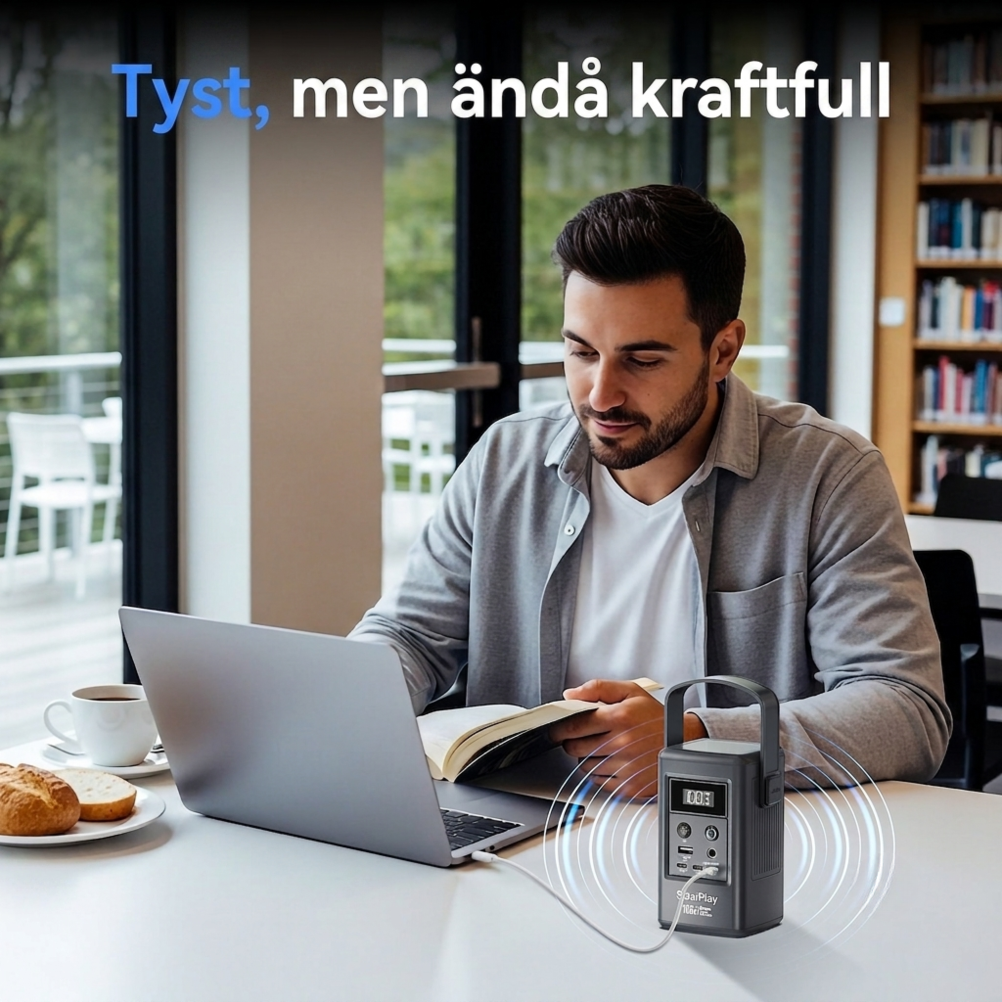 SolarPlay Q100 – Ultralätt och flyggodkänd bärbar powerstation för resor och backup