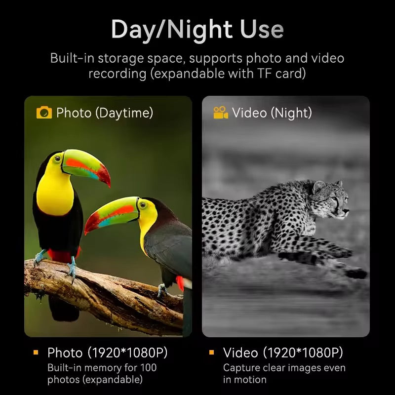 10x Digital Zoom Videoinspelare Kikare – 1080P HD med Nattseende & 2.8" IPS-skärm