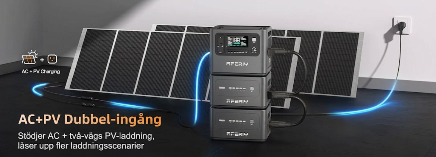 AFERIY Pro P280 – Modulär och supersnabb powerstation med enormt expanderbar kapacitet. 2800W