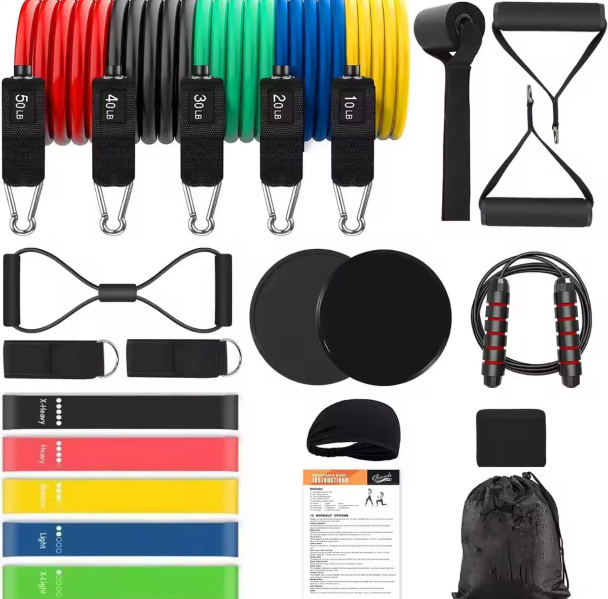 Resistance Band Set – 11-delat Träningsband Set