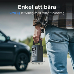 SolarPlay Q100 – Ultralätt och flyggodkänd bärbar powerstation för resor och backup