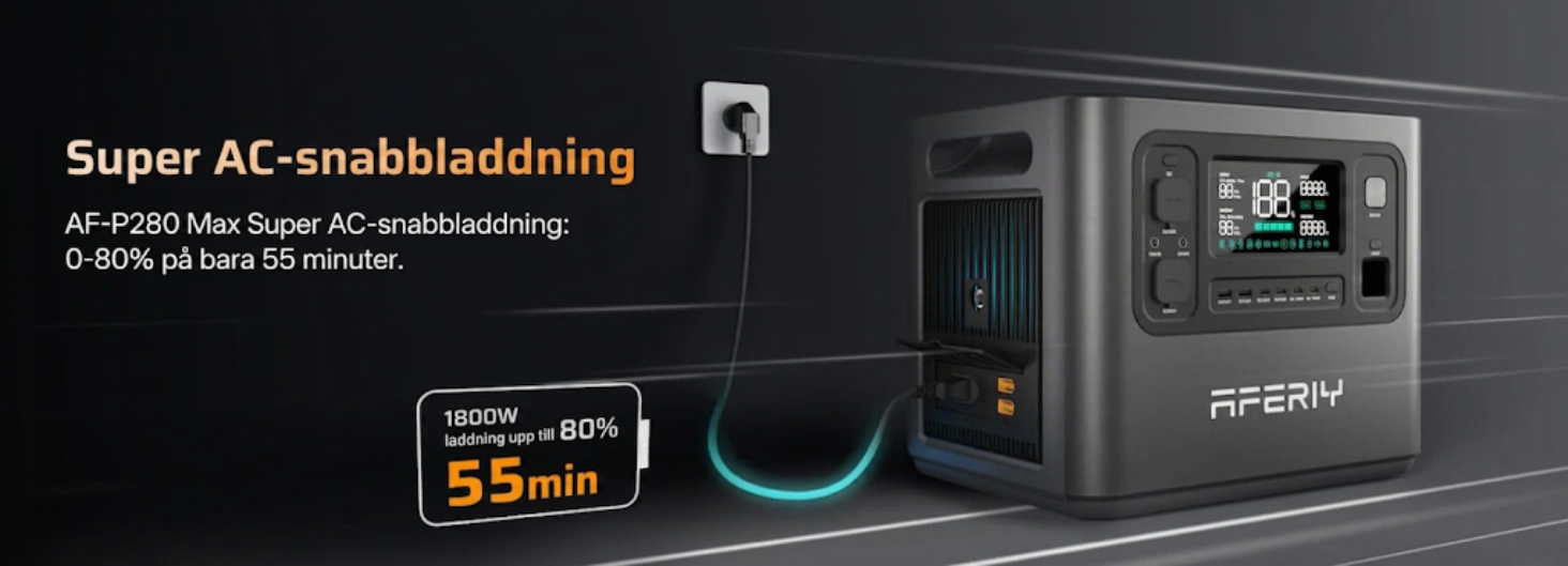 AFERIY Pro P280 – Modulär och supersnabb powerstation med enormt expanderbar kapacitet. 2800W