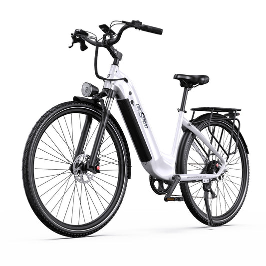 OneSport OT05 Pro – Premium-elcykel med extrem räckvidd och naturlig körkänsla Vit