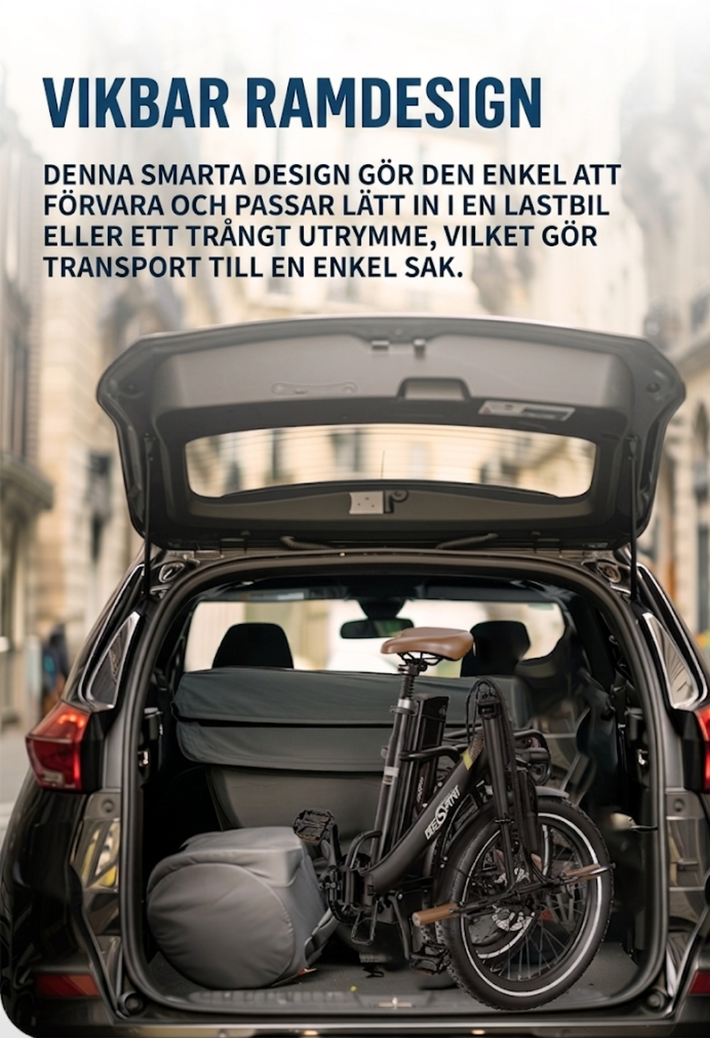OneSport OT16-2 – Hopfällbar elcykel med extra breda däck och extrem batterikapacitet