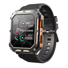 Smartwatch med Samtalsfunktion, Puls & Temperaturmätning, 24 Sportlägen, IP68