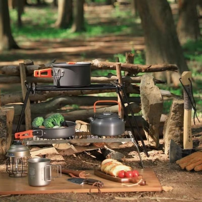 Campingkök 8 delar – Lättviktigt aluminiumset för camping och friluftsliv