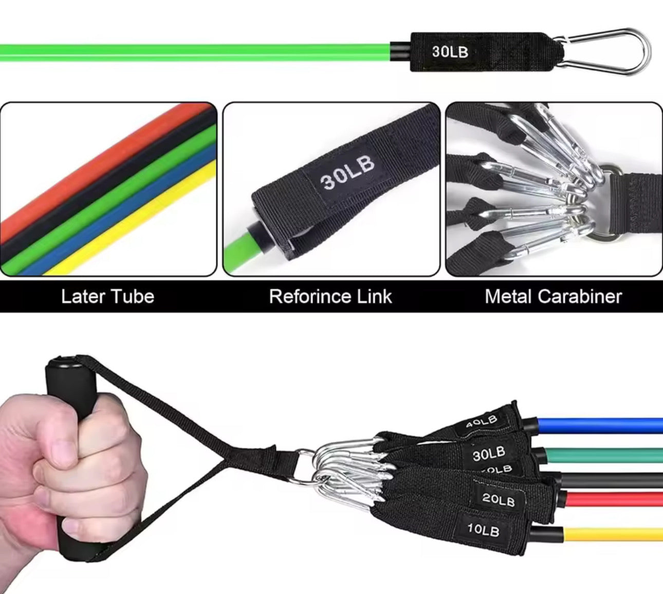 Resistance Band Set – 11-delat Träningsband Set
