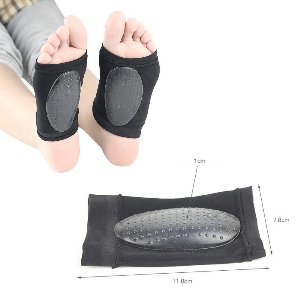 Fotvalvsstöd strumpor – Elastiskt stöd med gelkudde för stabilare steg