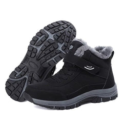 Varma fodrade vinterkängor med kraftig gummisula