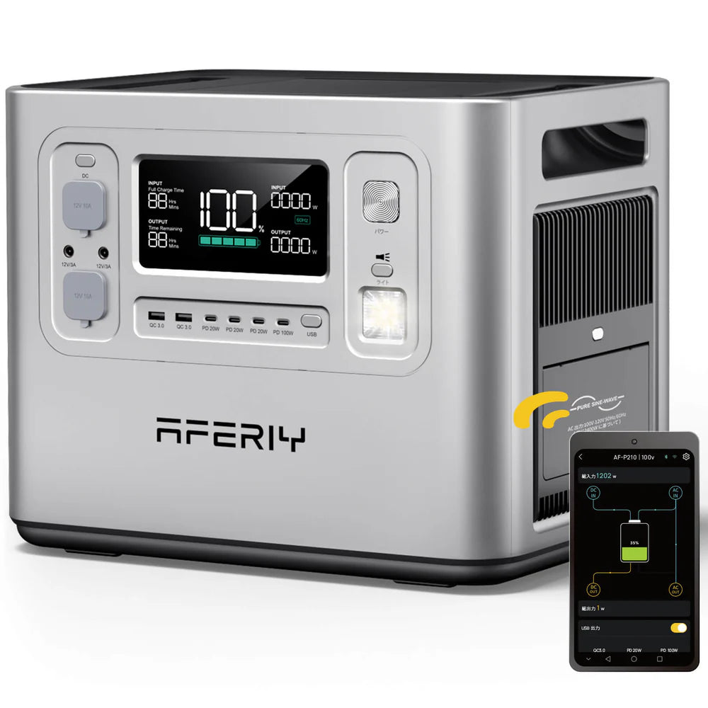 AFERIY P210, 2400W – Pålitlig och snabbladdad powerstation för trygg hembackup.  2048Wh