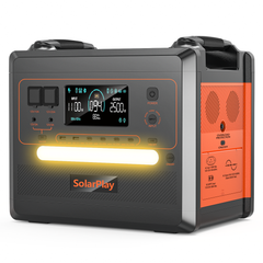 SolarPlay Q2402M – Ultralätt och högkapacitativ bärbar powerstation för hembackup och äventyr.