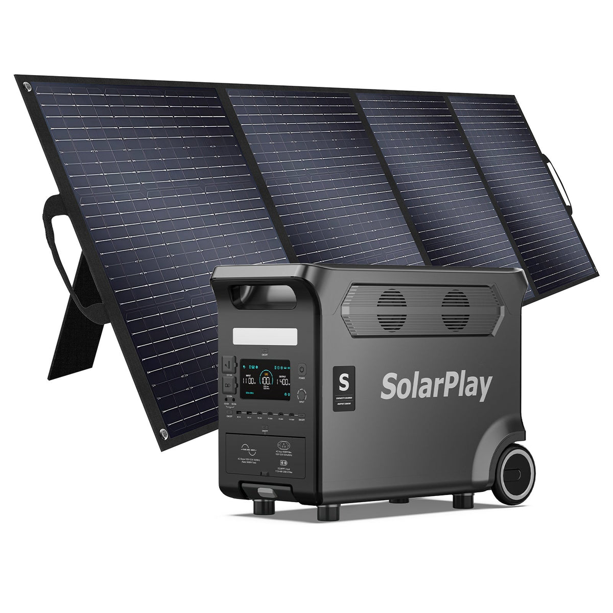 SolarPlay Q3600 – Ultrakraftfull powerstation med hjul för hus-backup, husbilar och tunga maskiner.