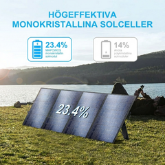 SolarPlay 200W – Vikbar solpanel med hög verkningsgrad för snabb och grön laddning