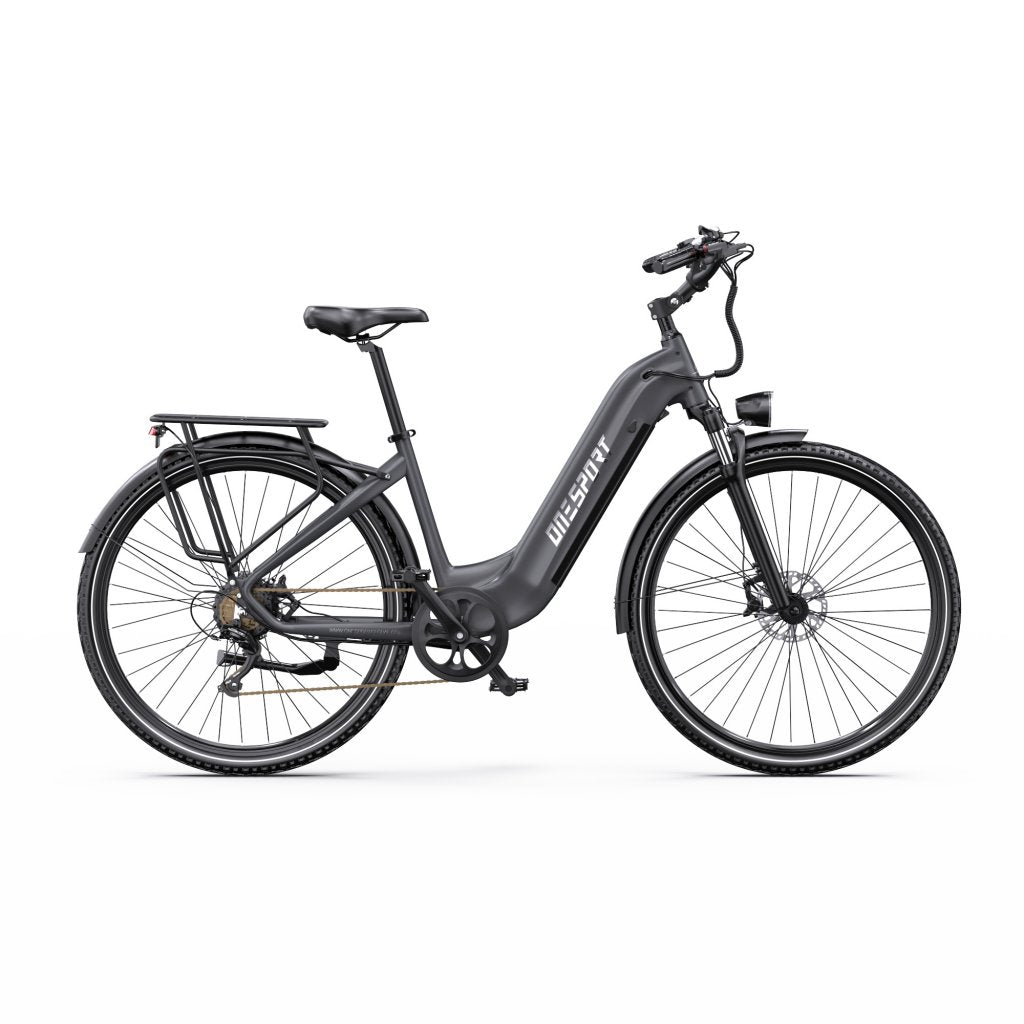 OneSport OT05 Pro – Premium-elcykel med extrem räckvidd och naturlig körkänsla BlåGrå